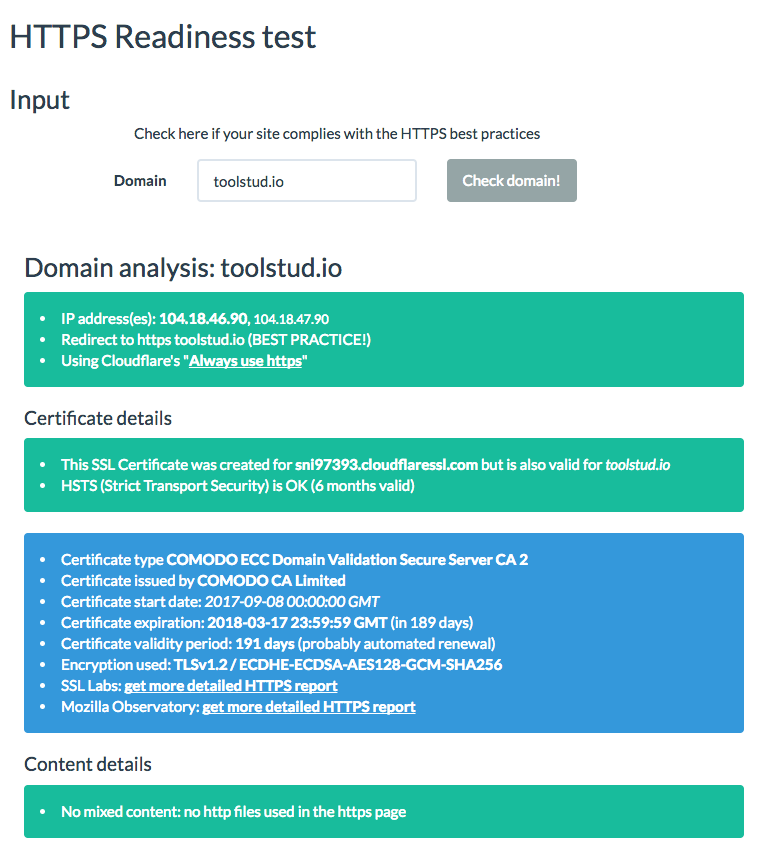 check if your site is HTTPS ready